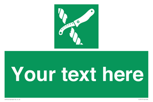 SL7217: Custom sign safe condition Liferaft knife