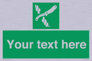 SL7217: Custom sign safe condition Liferaft knife