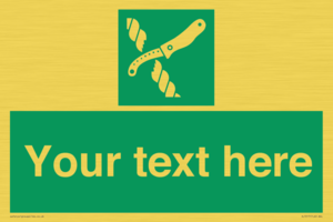 SL7217: Custom sign safe condition Liferaft knife
