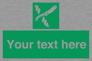 SL7217: Custom sign safe condition Liferaft knife