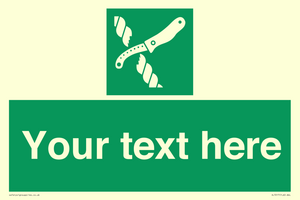 SL7217: Custom sign safe condition Liferaft knife
