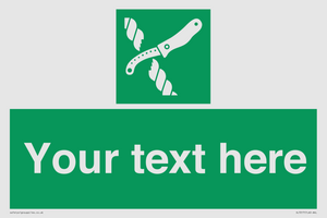 SL7217: Custom sign safe condition Liferaft knife