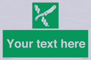 SL7217: Custom sign safe condition Liferaft knife