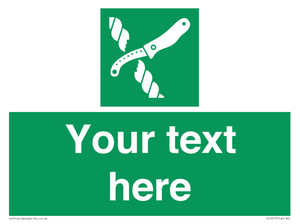 SL7217: Custom sign safe condition Liferaft knife