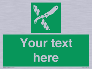SL7217: Custom sign safe condition Liferaft knife