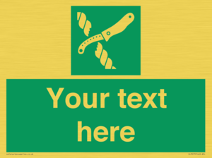 SL7217: Custom sign safe condition Liferaft knife