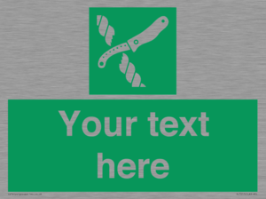 SL7217: Custom sign safe condition Liferaft knife