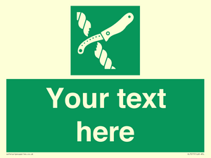 SL7217: Custom sign safe condition Liferaft knife