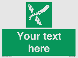 SL7217: Custom sign safe condition Liferaft knife