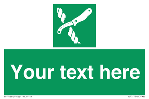 SL7217: Custom sign safe condition Liferaft knife