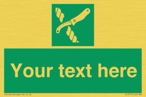 SL7217: Custom sign safe condition Liferaft knife