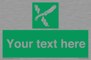 SL7217: Custom sign safe condition Liferaft knife