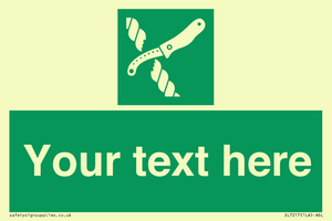 SL7217: Custom sign safe condition Liferaft knife