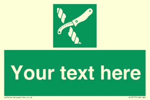 SL7217: Custom sign safe condition Liferaft knife