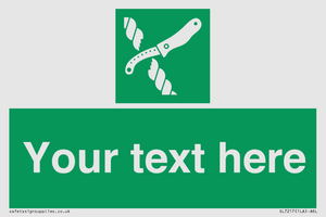 SL7217: Custom sign safe condition Liferaft knife
