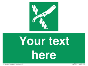 SL7217: Custom sign safe condition Liferaft knife