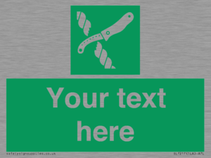 SL7217: Custom sign safe condition Liferaft knife