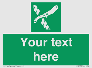 SL7217: Custom sign safe condition Liferaft knife