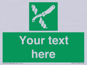 SL7217: Custom sign safe condition Liferaft knife