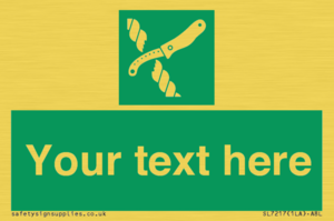 SL7217: Custom sign safe condition Liferaft knife