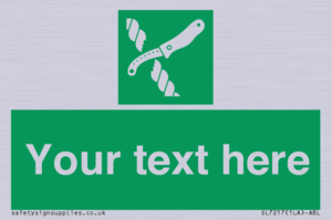 SL7217: Custom sign safe condition Liferaft knife