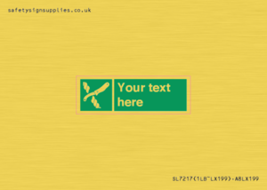 SL7217: Custom sign safe condition Liferaft knife
