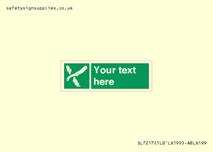 SL7217: Custom sign safe condition Liferaft knife