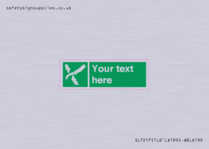 SL7217: Custom sign safe condition Liferaft knife