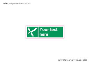 SL7217: Custom sign safe condition Liferaft knife