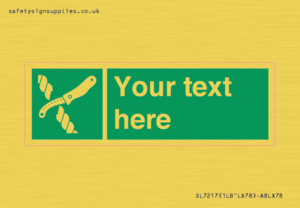SL7217: Custom sign safe condition Liferaft knife