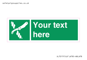 SL7217: Custom sign safe condition Liferaft knife