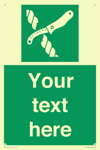 SL7217: Custom sign safe condition Liferaft knife