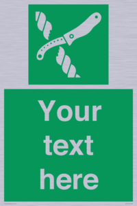 SL7217: Custom sign safe condition Liferaft knife
