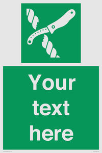 SL7217: Custom sign safe condition Liferaft knife