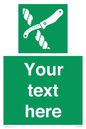 SL7217: Custom sign safe condition Liferaft knife