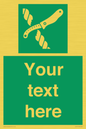 SL7217: Custom sign safe condition Liferaft knife