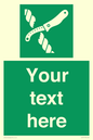 SL7217: Custom sign safe condition Liferaft knife