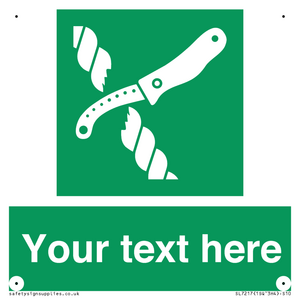 SL7217: Custom sign safe condition Liferaft knife