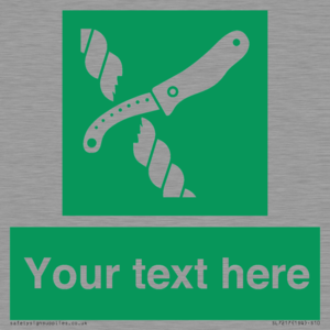 SL7217: Custom sign safe condition Liferaft knife