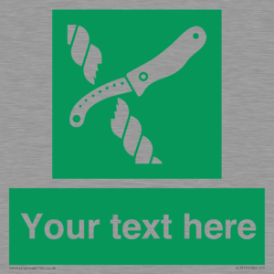 SL7217: Custom sign safe condition Liferaft knife