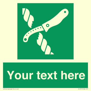 SL7217: Custom sign safe condition Liferaft knife