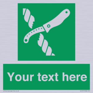 SL7217: Custom sign safe condition Liferaft knife