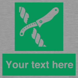 SL7217: Custom sign safe condition Liferaft knife