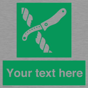 SL7217: Custom sign safe condition Liferaft knife