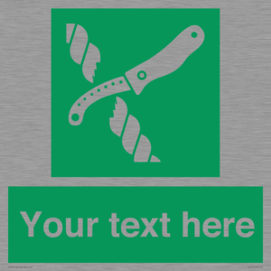 SL7217: Custom sign safe condition Liferaft knife