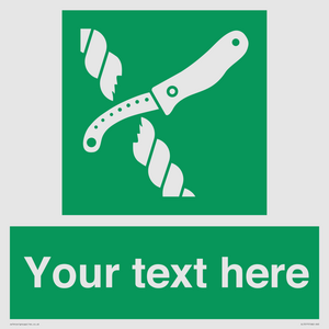 SL7217: Custom sign safe condition Liferaft knife