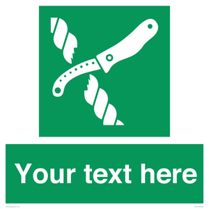 SL7217: Custom sign safe condition Liferaft knife