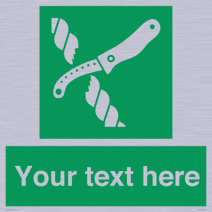 SL7217: Custom sign safe condition Liferaft knife