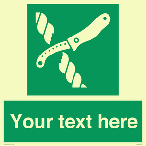 SL7217: Custom sign safe condition Liferaft knife