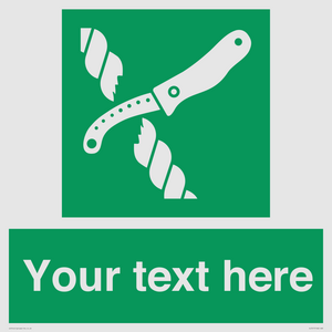 SL7217: Custom sign safe condition Liferaft knife